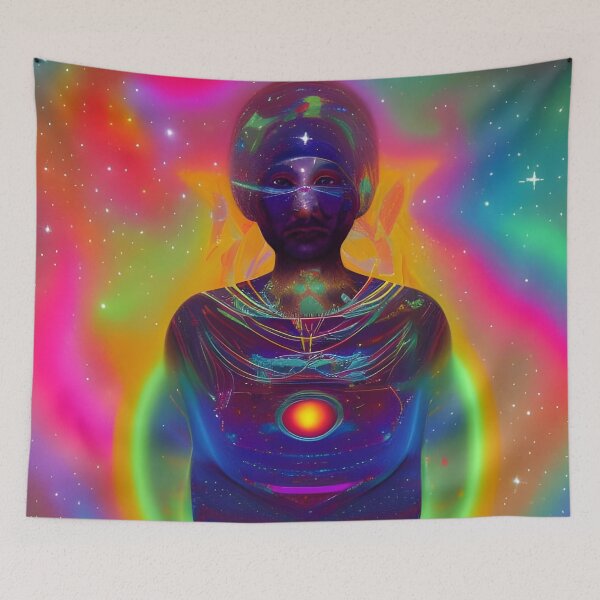 Item preview, One Love No.6 - Astral Cosmic AI Illustration designed and sold by Recall-Design.