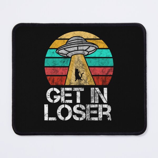 Item preview, Retro Cat Get In Loser Alien Abduction Conspiracy designed and sold by GOODMORNING-ART.