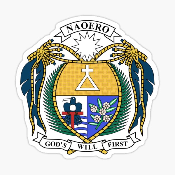 "Coat of arms of Nauru" Sticker for Sale by angelisart Redbubble