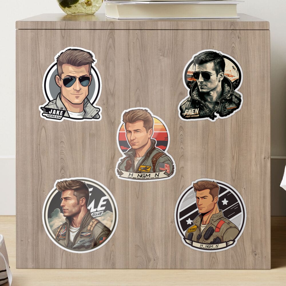 Jake Seresin The Hangman Top Gun Maverick Illustration 3 | Sticker