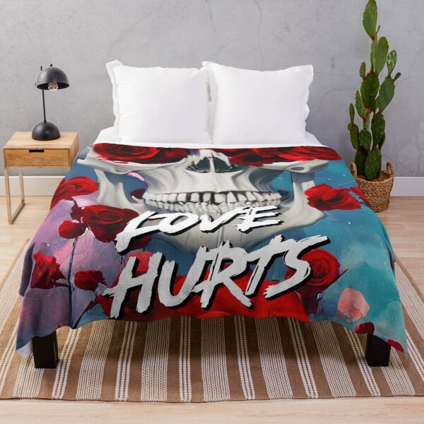 Item preview, Red roses and skull - Love Hurts designed and sold by angelisart.