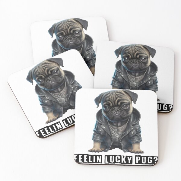 Item preview, Feelin Lucky Pug? designed and sold by haptixdesign.