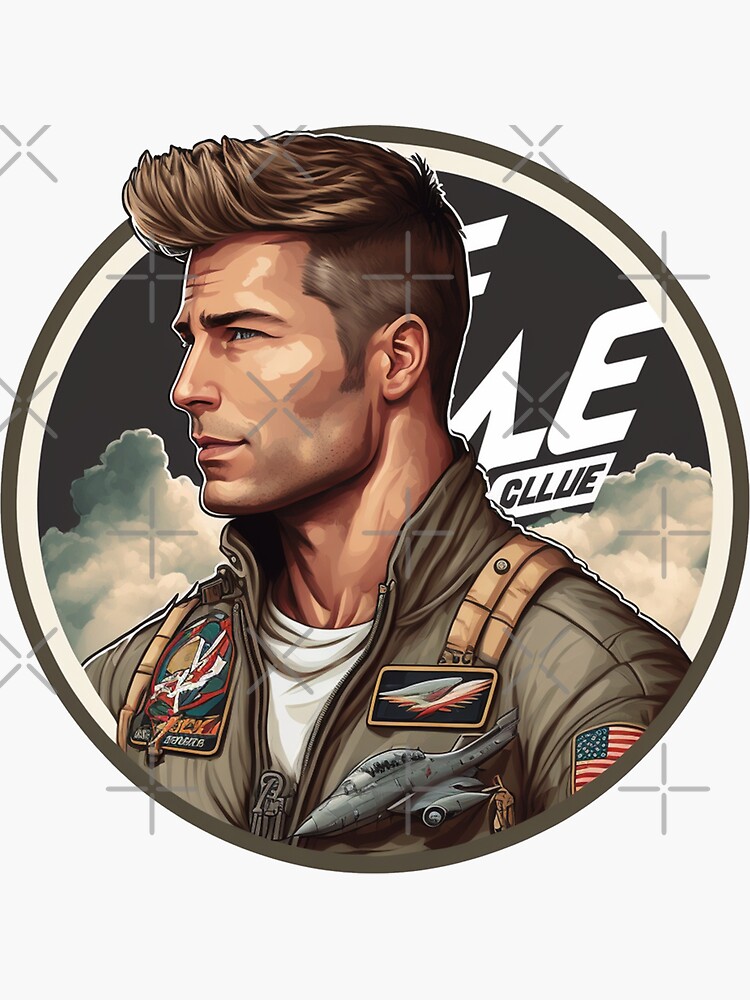 Jake Seresin The Hangman Top Gun Maverick Illustration 3 | Sticker