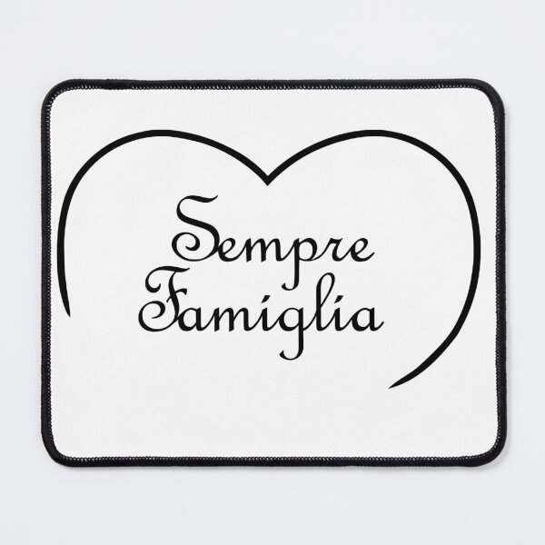 Item preview, Sempre Famiglia means Always Family in Italian (inside top of a heart) Black designed and sold by SunnyDazDesign.