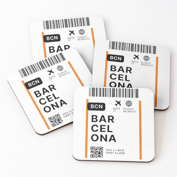 Item preview, Barcelona Flight Ticket Boarding Pass Travel designed and sold by St3fy.