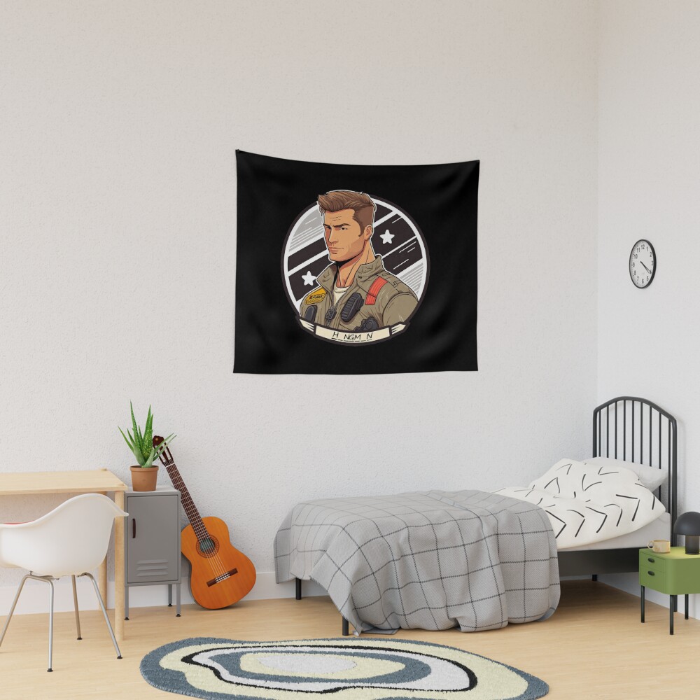 Jake Seresin The Hangman Top Gun Maverick Cartoon Tapestry for Sale by  QuotesTeesStore