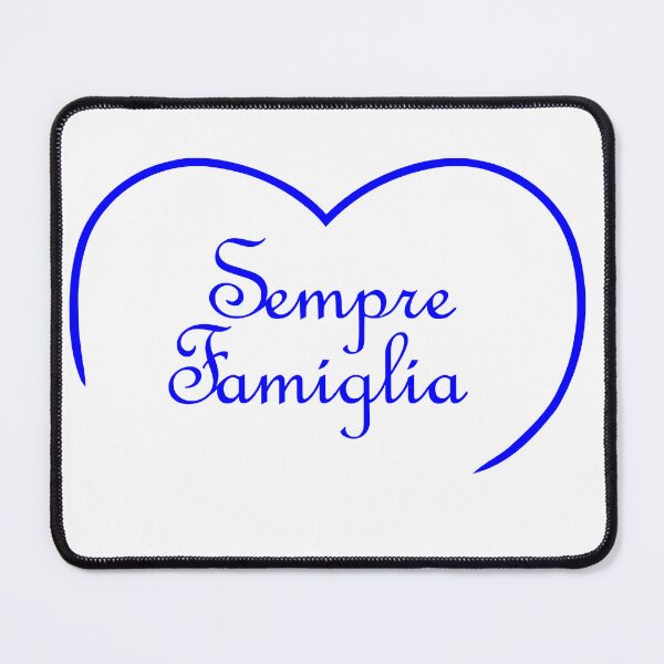 Item preview, Sempre Famiglia means Always Family in Italian (inside top of a heart) Blue designed and sold by SunnyDazDesign.