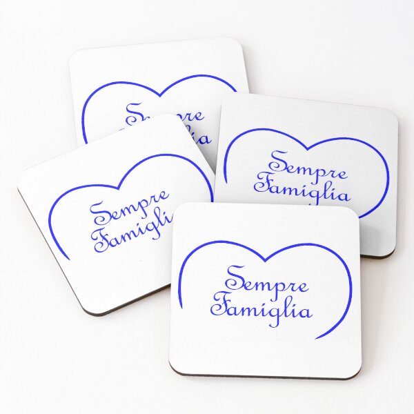 Item preview, Sempre Famiglia means Always Family in Italian (inside top of a heart) Blue designed and sold by SunnyDazDesign.
