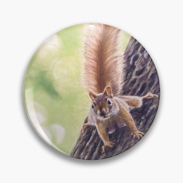 Item preview, Cute red squirrel on tree trunk designed and sold by NathBros.