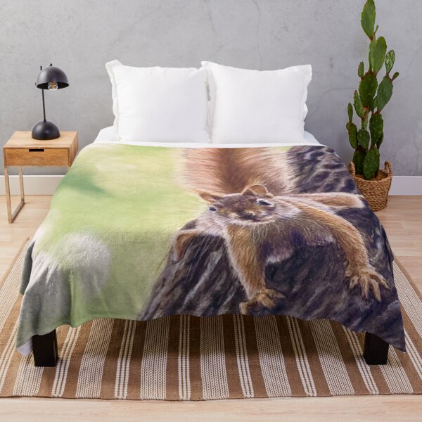 Item preview, Cute red squirrel on tree trunk designed and sold by NathBros.