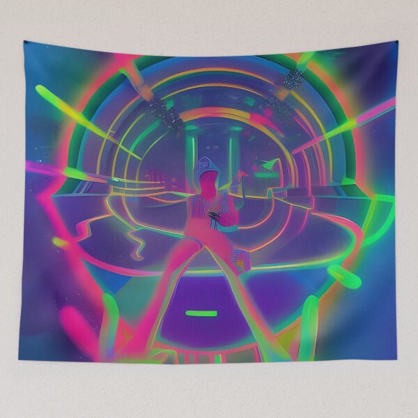 Item preview, A Secret Rave Party No.2 - Astral Cosmic AI Illustration designed and sold by Recall-Design.