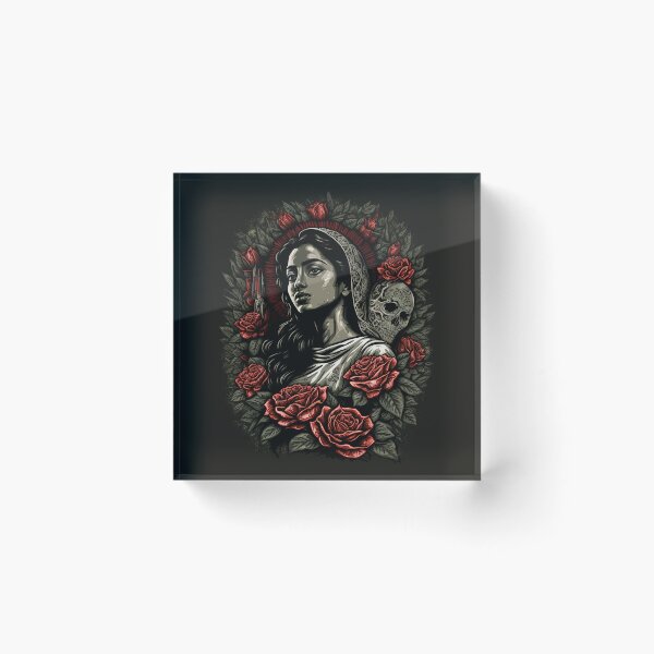 Item preview, Virgen de Guadalupe - Dark-Skinned Young Woman designed and sold by RuizCreative.
