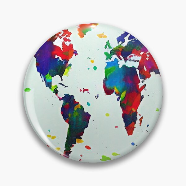 Item preview, Map of the World Color Splashes designed and sold by Jon-Baran.
