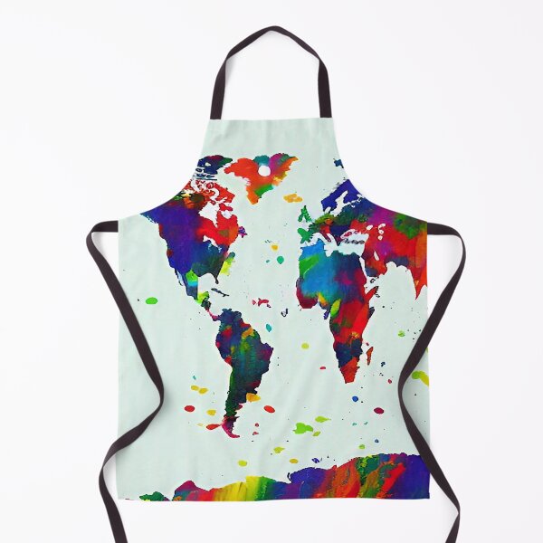 Item preview, Map of the World Color Splashes designed and sold by Jon-Baran.