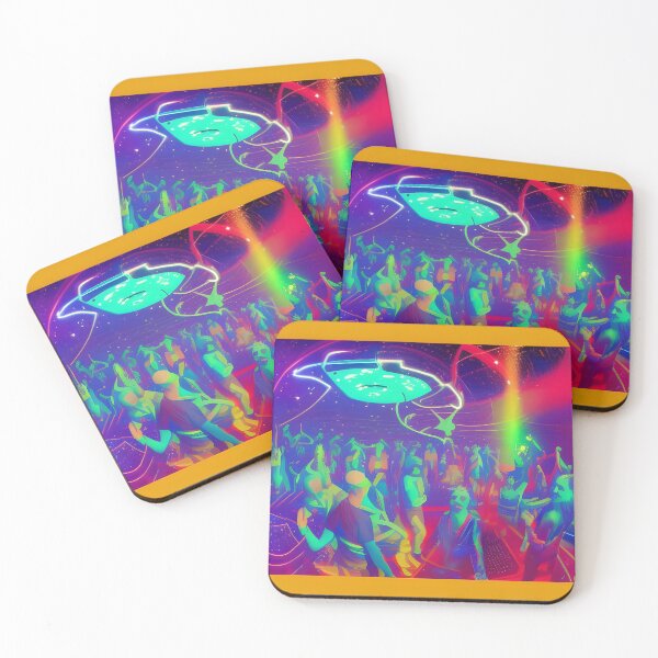 Item preview, Fiesta rave secreta n.º 5: ilustración de IA cósmica astral designed and sold by Recall-Design.