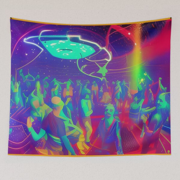 Item preview, A Secret Rave Party No.5 - Astral Cosmic AI Illustration designed and sold by Recall-Design.