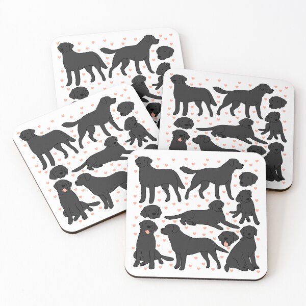 Item preview, Black Labrador retriever cute illustration pattern  designed and sold by Yarafantasyart.