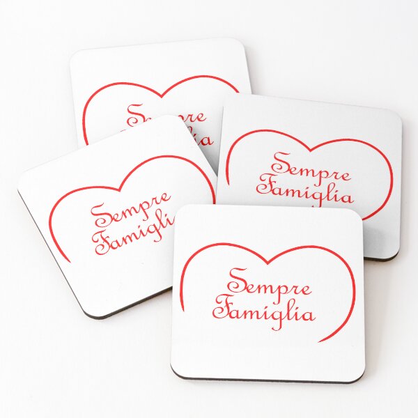 Item preview, Sempre Famiglia means Always Family in Italian (inside top of a heart) Red designed and sold by SunnyDazDesign.