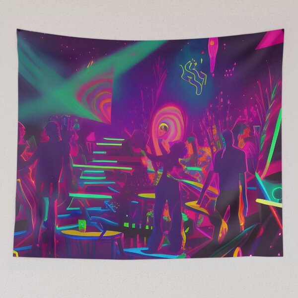 Item preview, A Secret Rave Party No.8 - Astral Cosmic AI Illustration designed and sold by Recall-Design.