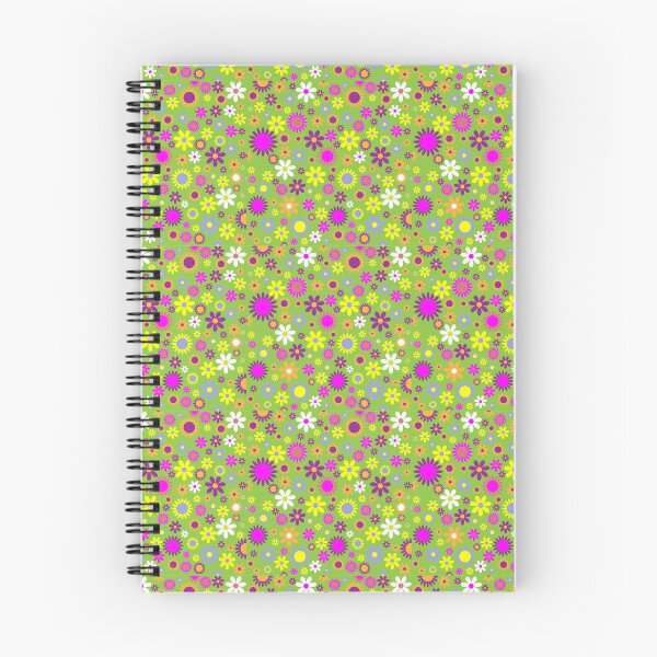 Aperçu de l'œuvre Motif floral avec rose, vert, violet, jaune et bleu créée et vendue par MoodysT's.