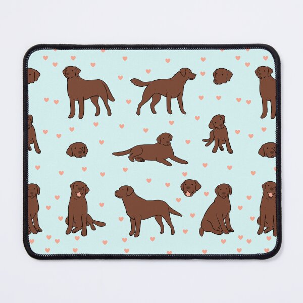 Item preview, Lindo patrón de ilustración de perro labrador marrón designed and sold by Yarafantasyart.