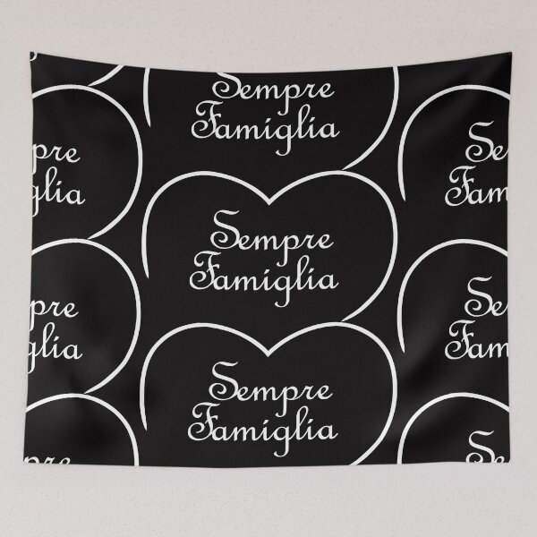 Item preview, Sempre Famiglia means Always Family in Italian (inside top of a heart) White  designed and sold by SunnyDazDesign.