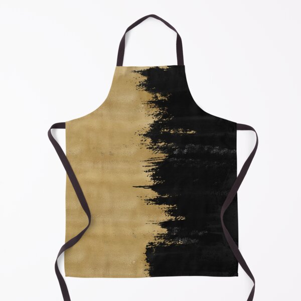Item preview, Modern Gold Black Brushstrokes Abstract Painting designed and sold by InovArtS.