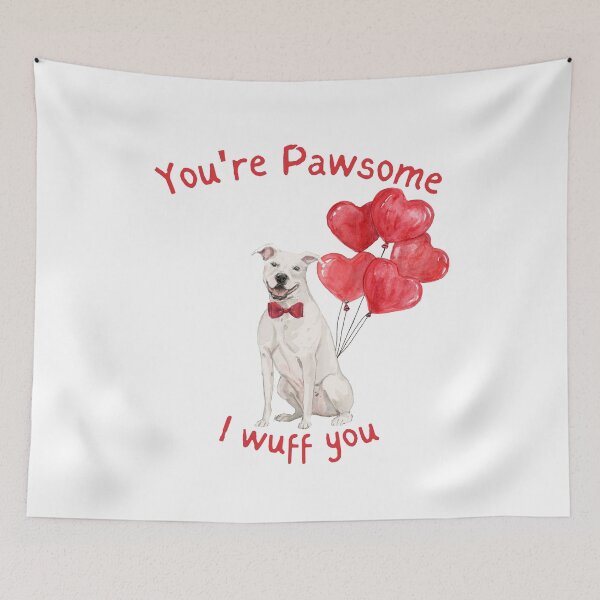 Item preview, My Dog is My Valentine - Amercian Staffordshire Valentine designed and sold by beastieboutique.