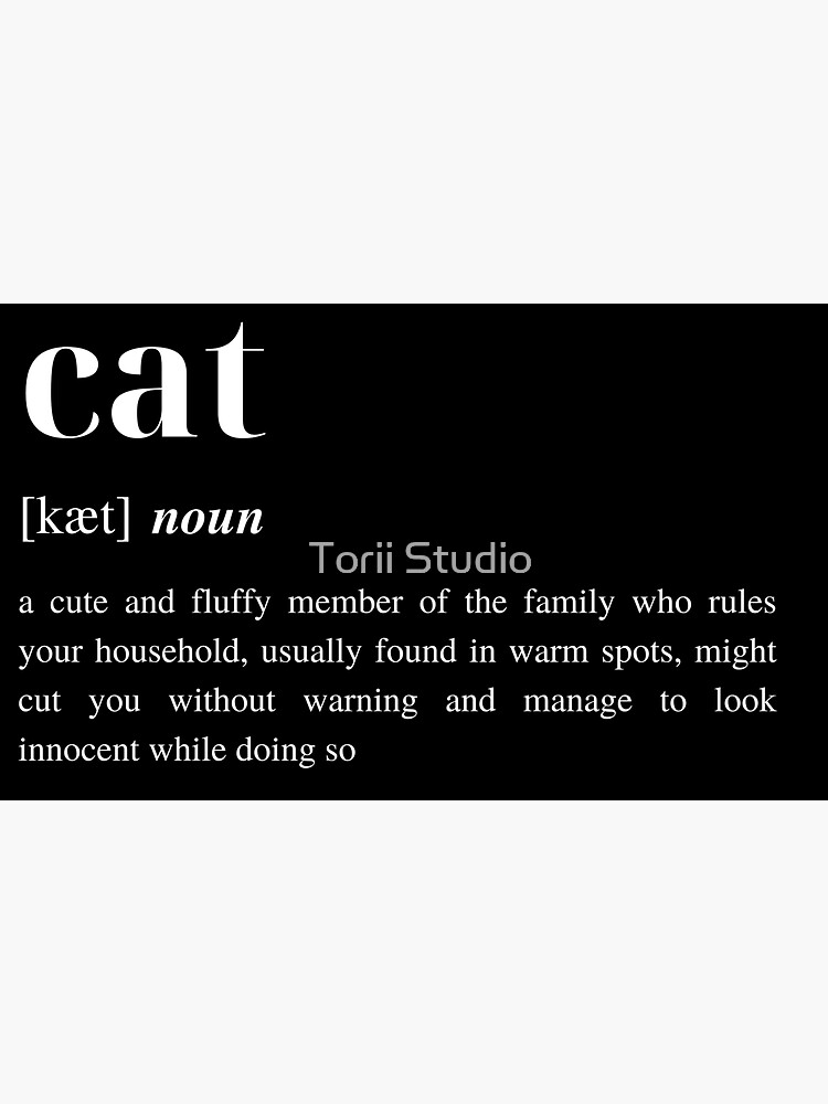 "Cat Dictionary Definition Black" Sticker for Sale by transxlove Redbubble