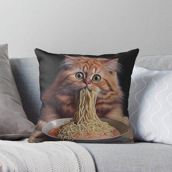 Artikelvorschau, Katze, die Spaghetti isst entworfen und verkauft von FreeSpirit-Shop.
