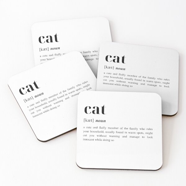 Item preview, Cat Dictionary Definition White designed and sold by Torii Studio.
