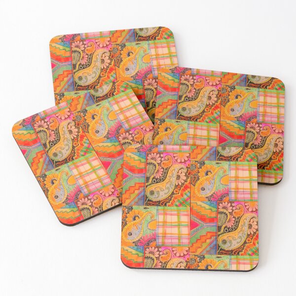 Item preview, chaisley pecks with fig zags and zlowers designed and sold by Nickdavisinghe.