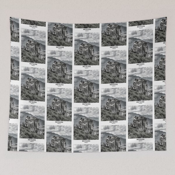 Item preview, Meteora Greece Dorm Room Essentials Minimalist Poster Design  designed and sold by SirajDecors.