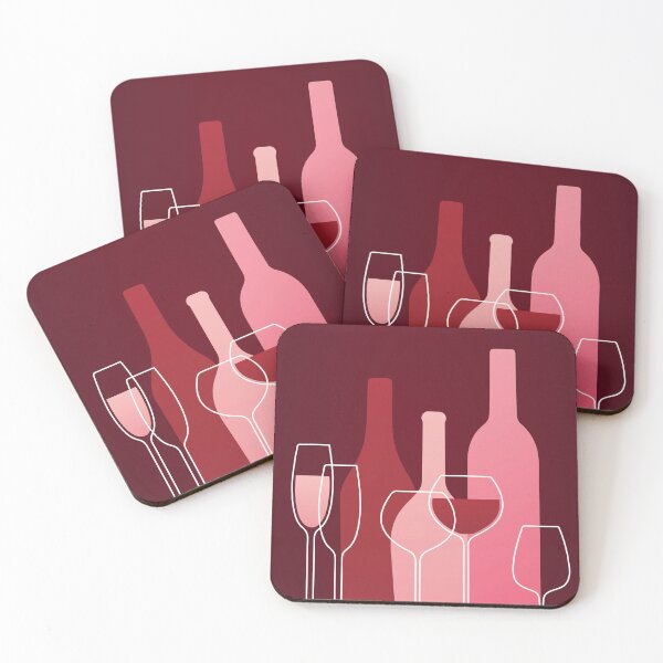 Item preview, Feminine Wine Silhouette (Dark Pink Gradient)  designed and sold by NMattsonDesigns.