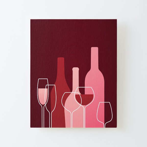 Square Silhouette Red Wine Glasses