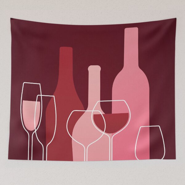 Item preview, Feminine Wine Silhouette (Dark Pink Gradient)  designed and sold by NMattsonDesigns.
