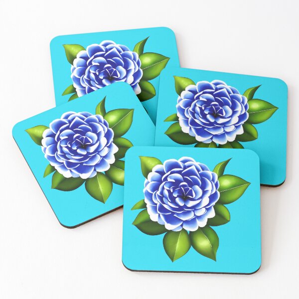 Item preview, Blue camellia flower designed and sold by gramizzia.