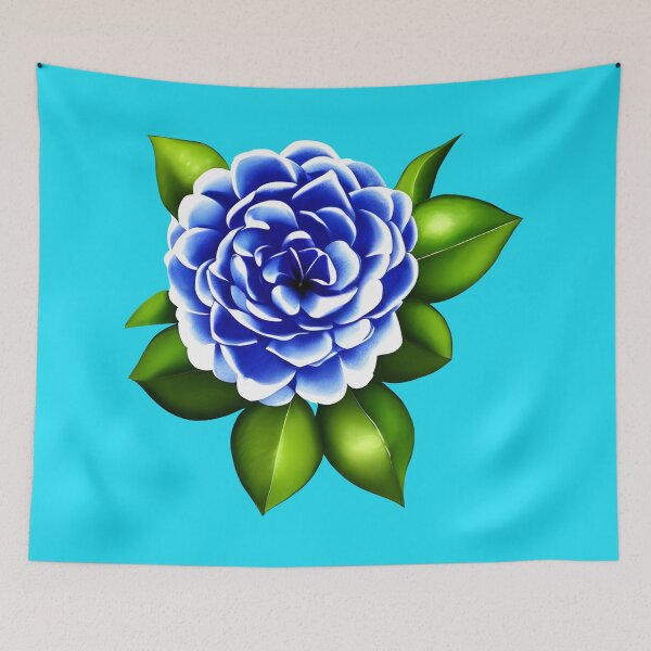 Item preview, Blue camellia flower designed and sold by gramizzia.
