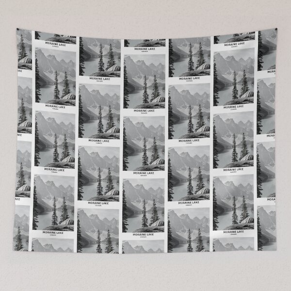 Item preview, Moraine Lake Canada Dorm Room Essentials Minimalist Poster Design  designed and sold by SirajDecors.