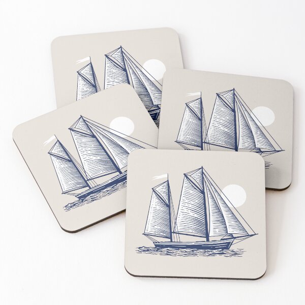 Item preview, Marine sailboat floating on the water surface. designed and sold by KO-SIM.