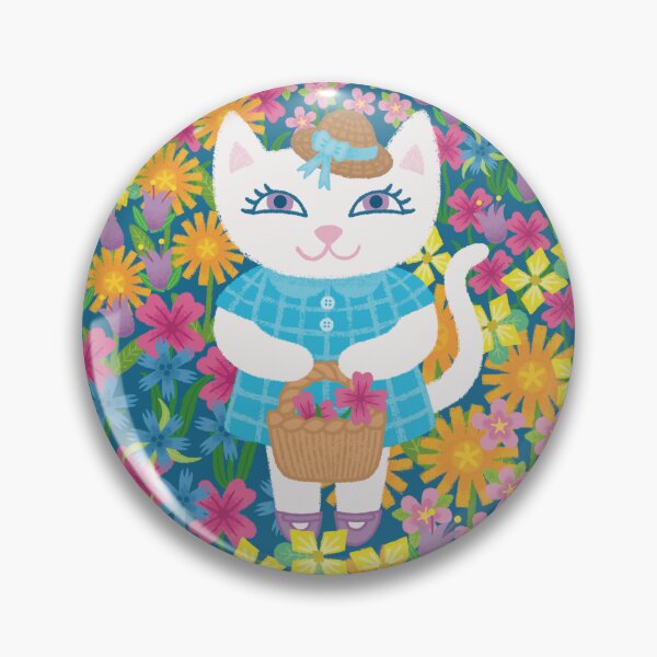 Artikelvorschau, Katzen & Wildblumen entworfen und verkauft von BloomJoyStudio.