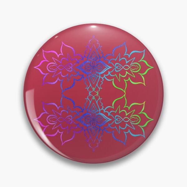 Artikelvorschau, Rotes Doppel-Mandala entworfen und verkauft von HARSHINI maheshwaram Label.