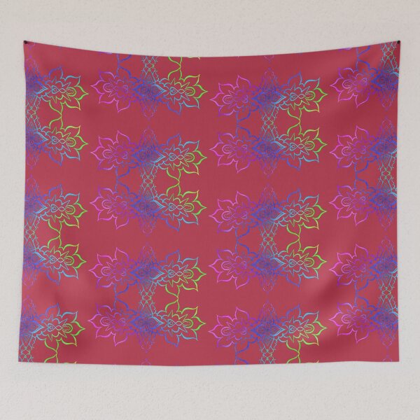 Item preview, Red Double Mandala designed and sold by HARSHINI maheshwaram Label.