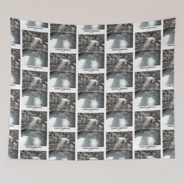 Item preview, Cenote Sinkhole Mexico Dorm Room Essentials Minimalist Poster Design  designed and sold by SirajDecors.