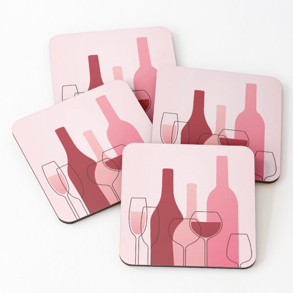 Item preview, Feminine Wine Silhouette (Light Pink Gradient) designed and sold by NMattsonDesigns.