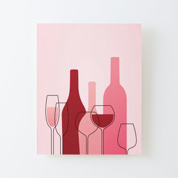 Square Silhouette Red Wine Glasses