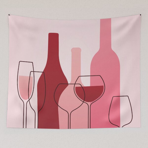 Item preview, Feminine Wine Silhouette (Light Pink Gradient) designed and sold by NMattsonDesigns.