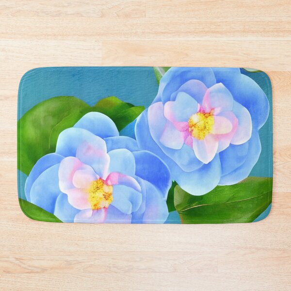 Item preview, Blue camellia flower artwork designed and sold by gramizzia.
