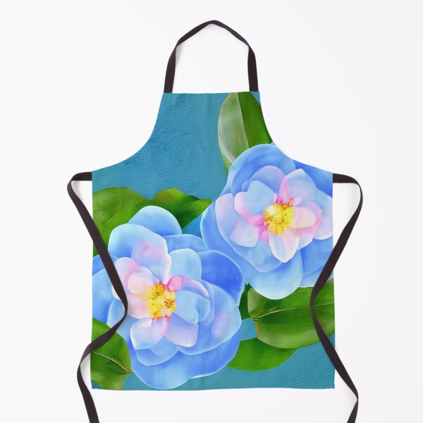 Item preview, Blue camellia flower artwork designed and sold by gramizzia.