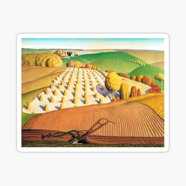 Item preview, Grant Wood  Fall Plowing designed and sold by TeeARTHY.